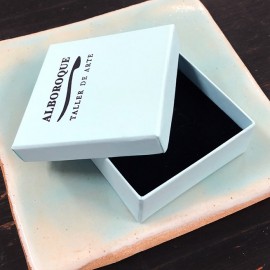 Alboroque - Pendientes Rondel mini lunares, de porcelana