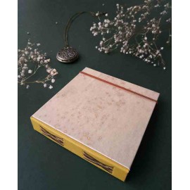 Ouro - Cuaderno cuadrado 'Plata Dorada' hecho a mano